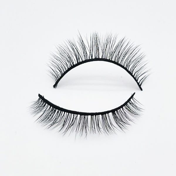 10mm short natural lashes DT14 Wholesale 3D faux mink eyelashes