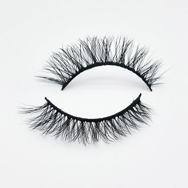 10mm short natural lashes DT16 Wholesale 3D faux mink eyelashes