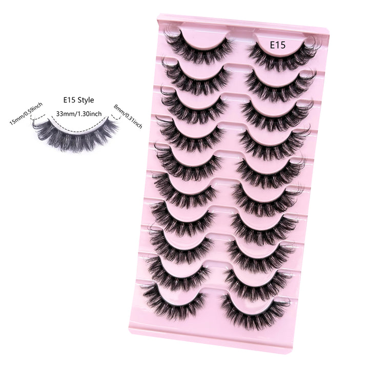 10 pairs lashes,Deep curl Russian curly style and regular style lashes - bamylash