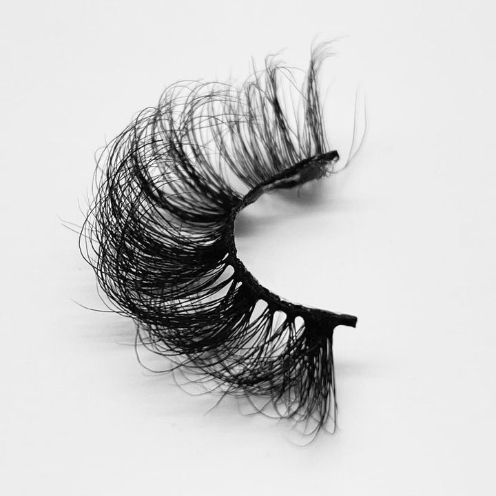 57A-F 25mm Fluffy Real Mink Russian Eyelashes - bamylash