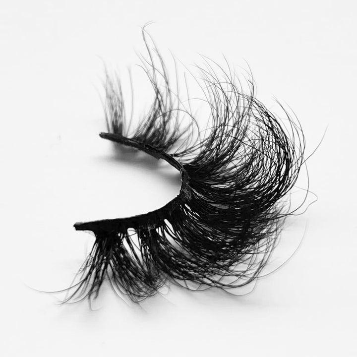 47A-F 25mm Fluffy Real Mink Russian Eyelashes - bamylash