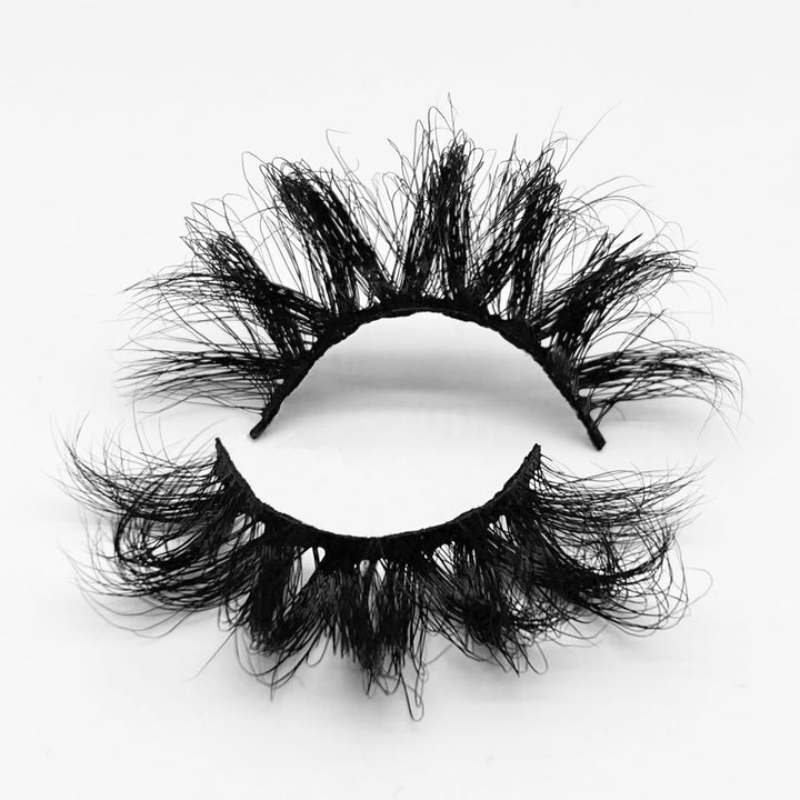 632A-F 25mm Fluffy Real Mink Russian Eyelashes - bamylash