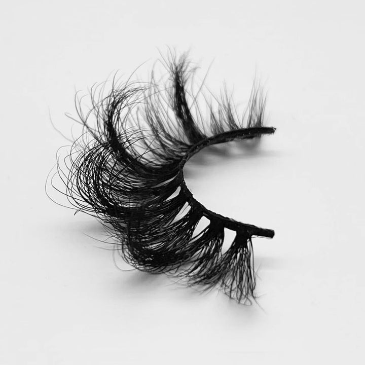 145A-F 25mm Fluffy Real Mink Russian Eyelashes - bamylash