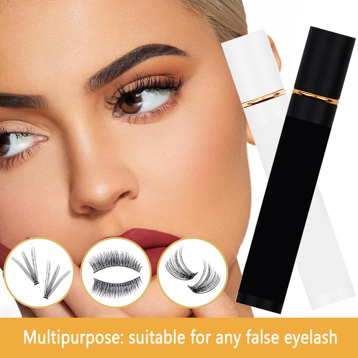 Black/Clear Eyelash Glue, Suitable for Sensitive Eyes, Latex Free,Waterproof, Strong Hold,5ml - bamylash