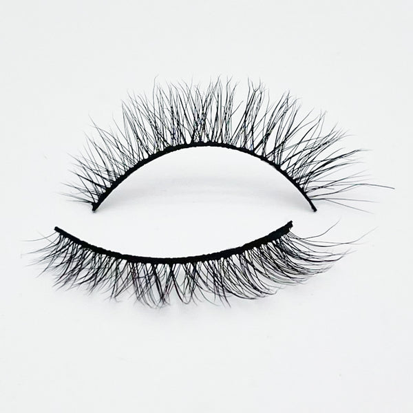 10mm short natural lashes DT15 Wholesale 3D faux mink eyelashes