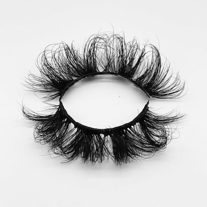 8447F Real Mink Russian Eyelash 20mm Fluffy False Lashes - bamylash