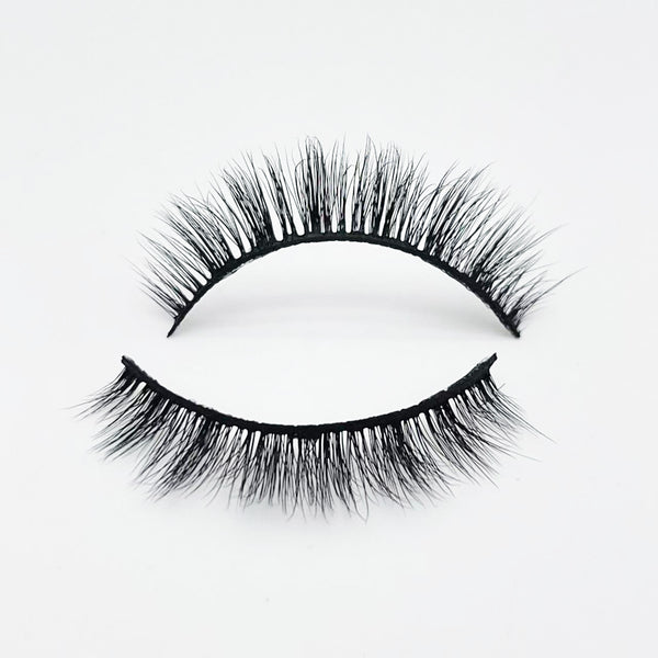 10mm short natural lashes DT13 Wholesale 3D faux mink eyelashes