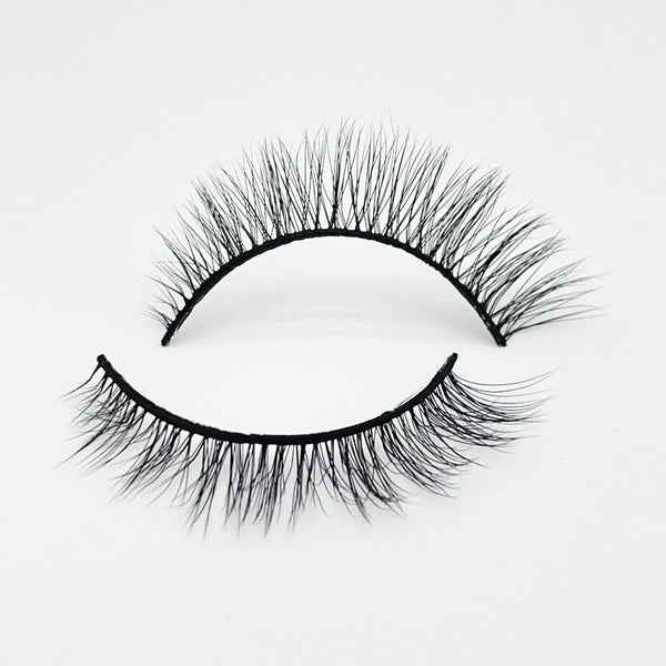 10mm short natural lashes DT12 Wholesale 3D faux mink eyelashes