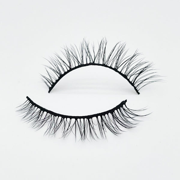 10mm short natural lashes DT19 Wholesale 3D faux mink eyelashes