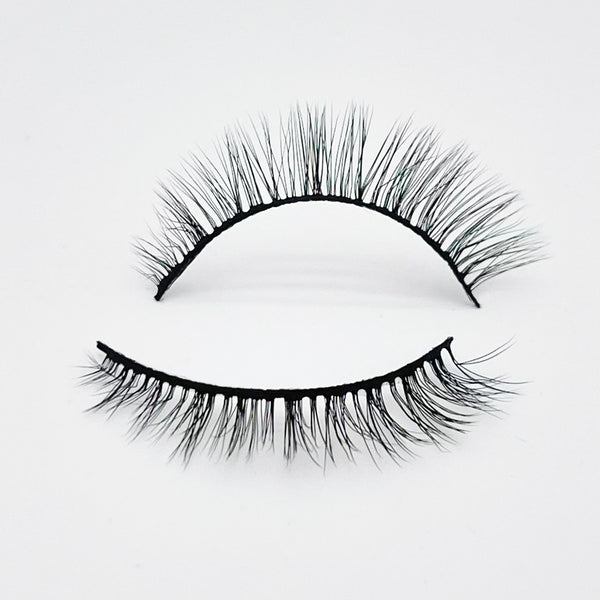 10mm short natural lashes DT18 Wholesale 3D faux mink eyelashes