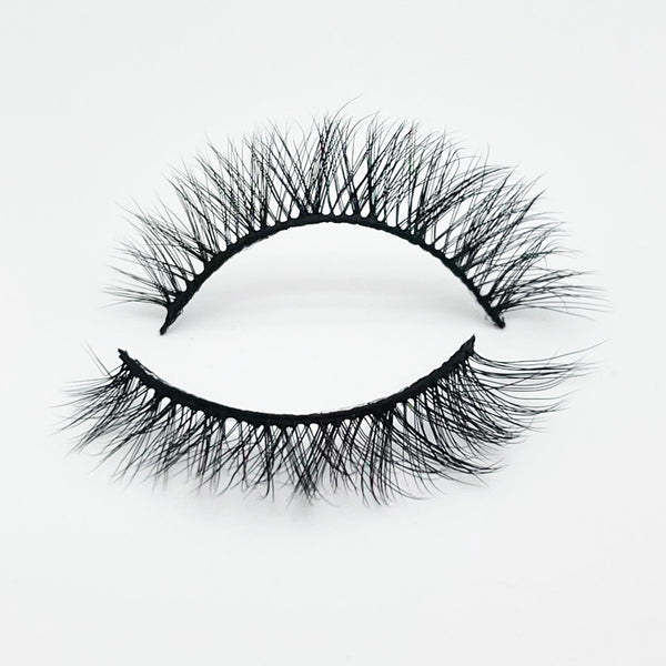 10mm short natural lashes DT11 Wholesale 3D faux mink eyelashes