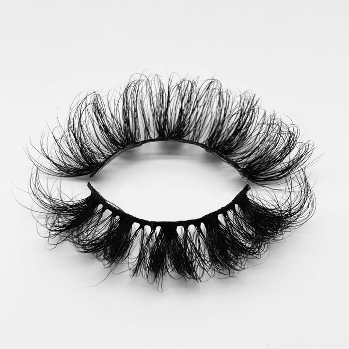 57A-F 25mm Fluffy Real Mink Russian Eyelashes - bamylash