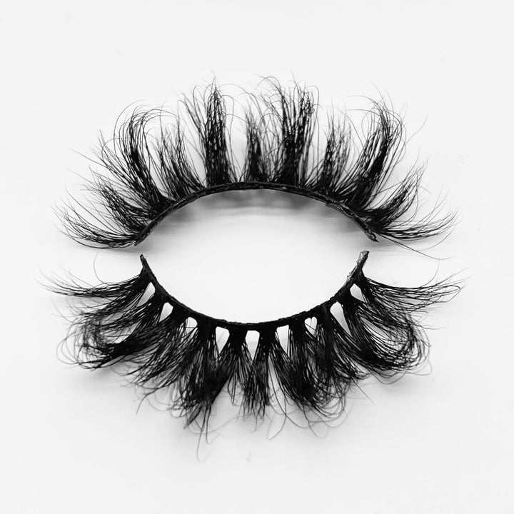 145A-F 25mm Fluffy Real Mink Russian Eyelashes - bamylash