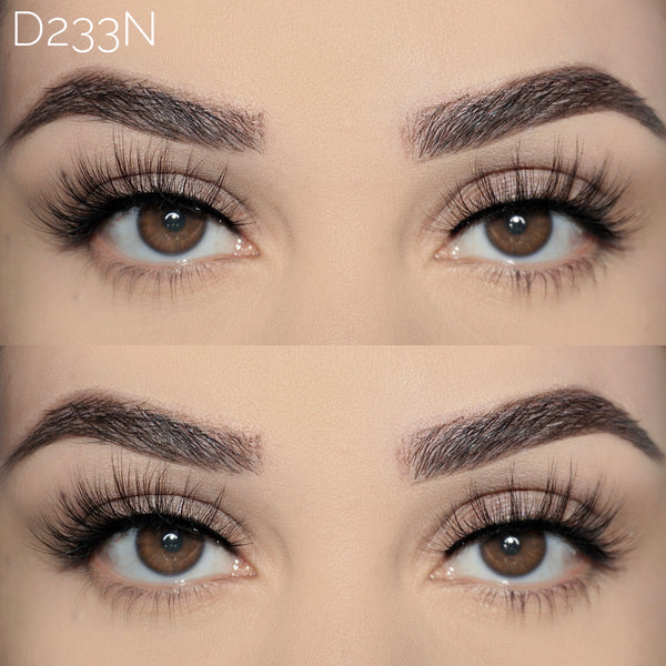 D233N False Lashes Faux Mink Eyelashes - bamylash