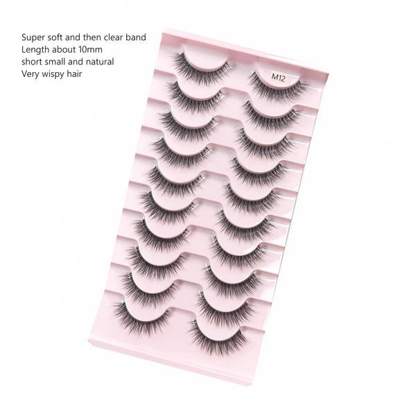 clear band natural lashes false strip eyelash