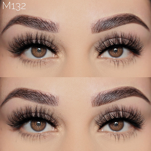 15mm mink eyelashes wholesale false lashes M132 - bamylash