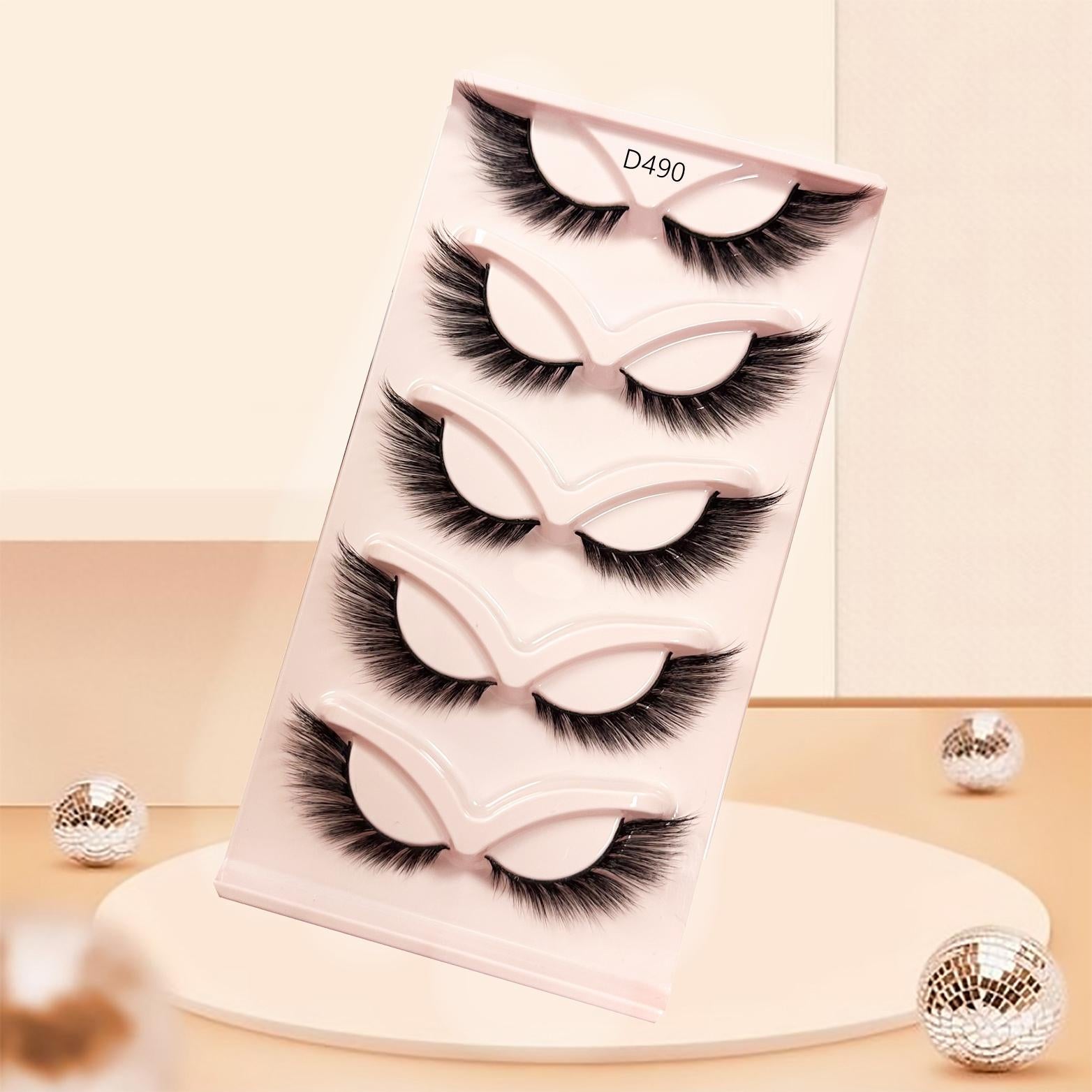 Cat eye style high quality false vegan wispy cateye eyelash